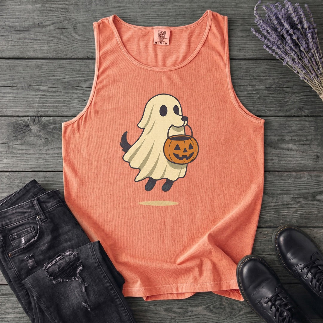 Ghost Dog Trick-Or-Treating Tank Top