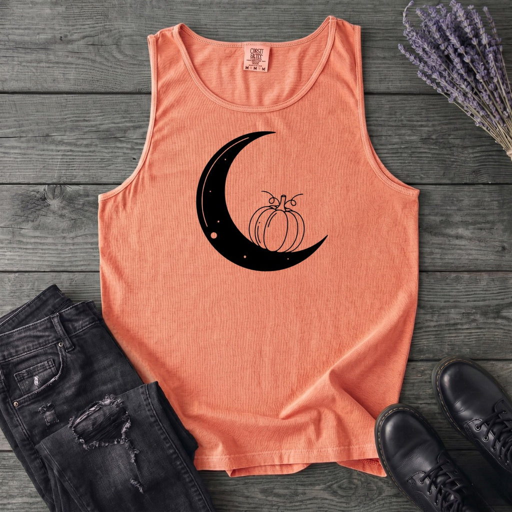 Moon And Pumpkin Tank Top