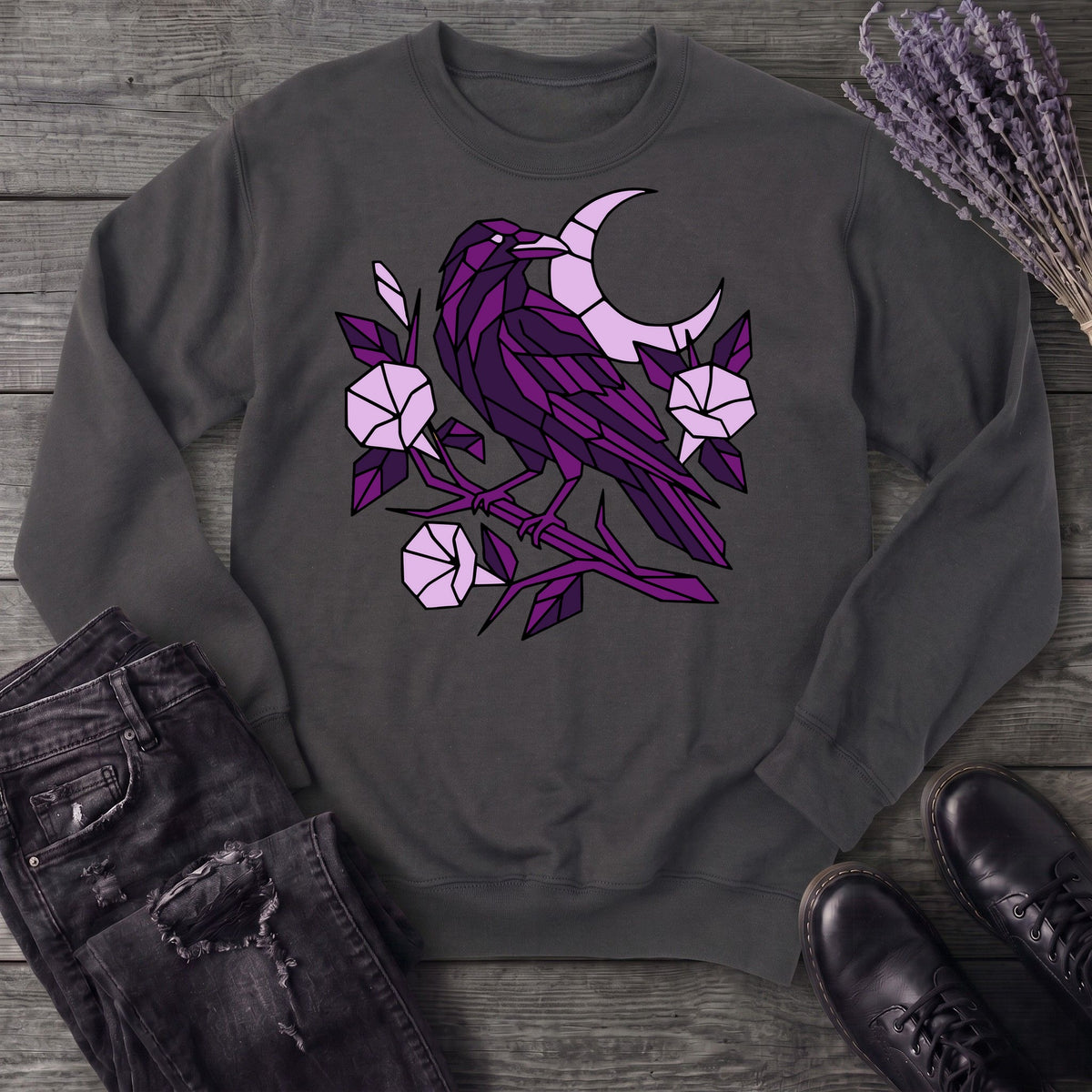 Geometric Crow Sweatshirt