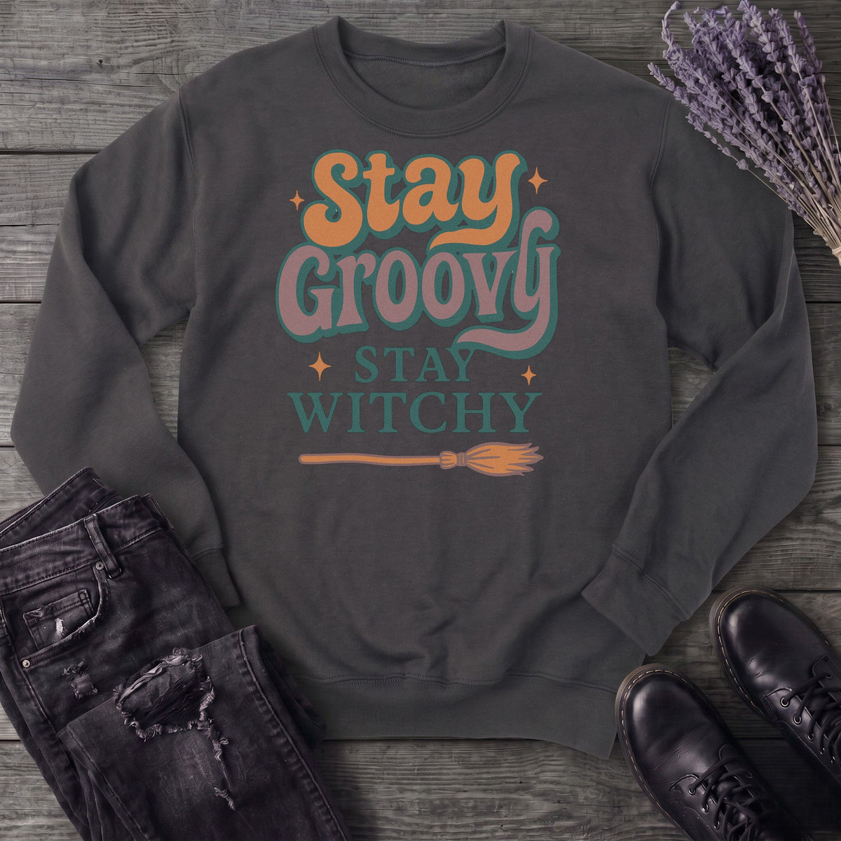 Stay Groovy Stay Witchy Sweatshirt