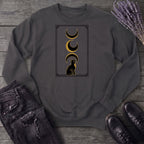 art deco black cat moon phases Sweatshirt