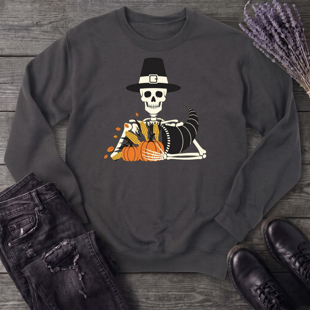 Pilgrim Skeleton Cornucopia Sweatshirt