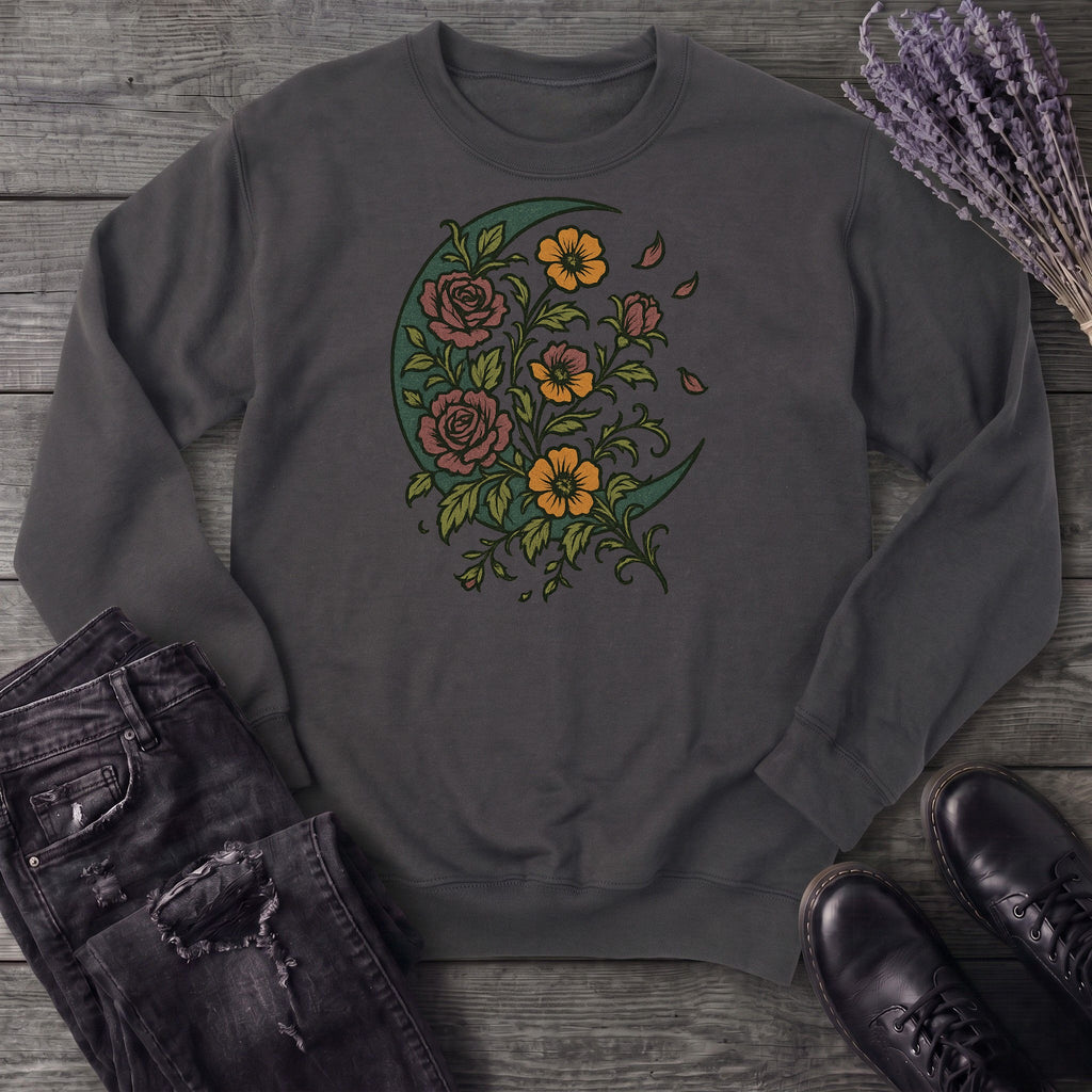 Crescent Moon Wildflowers Sweatshirt