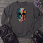 Psychedelic Striped Skull Sweatshirt