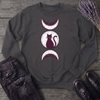 Triple Moon Goddess Cat Sweatshirt