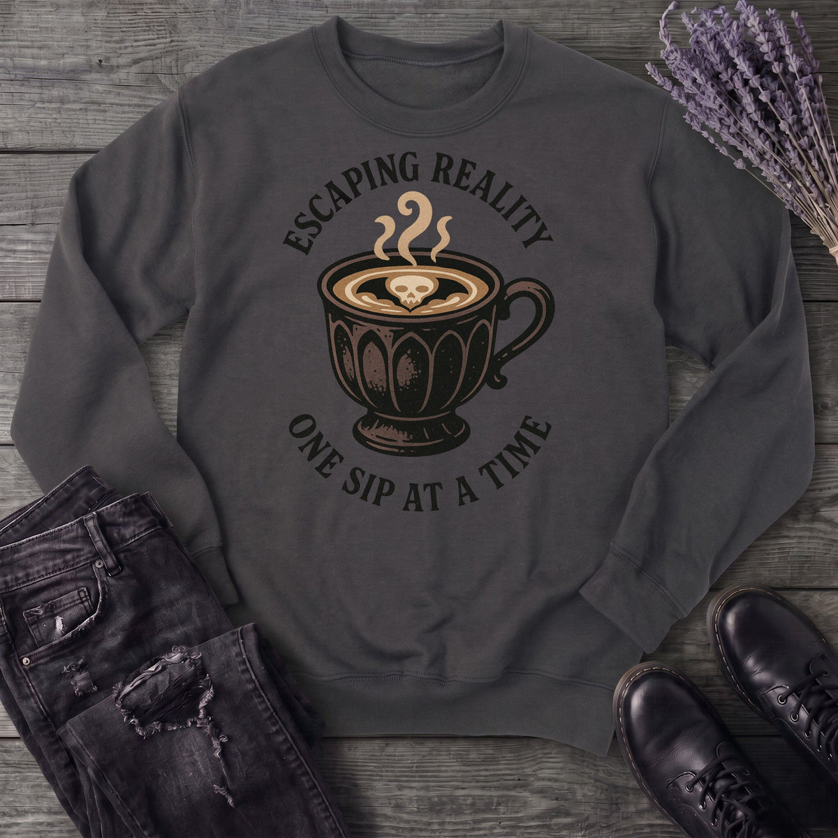 Escaping Reality One Sip At A Time Sweatshirt