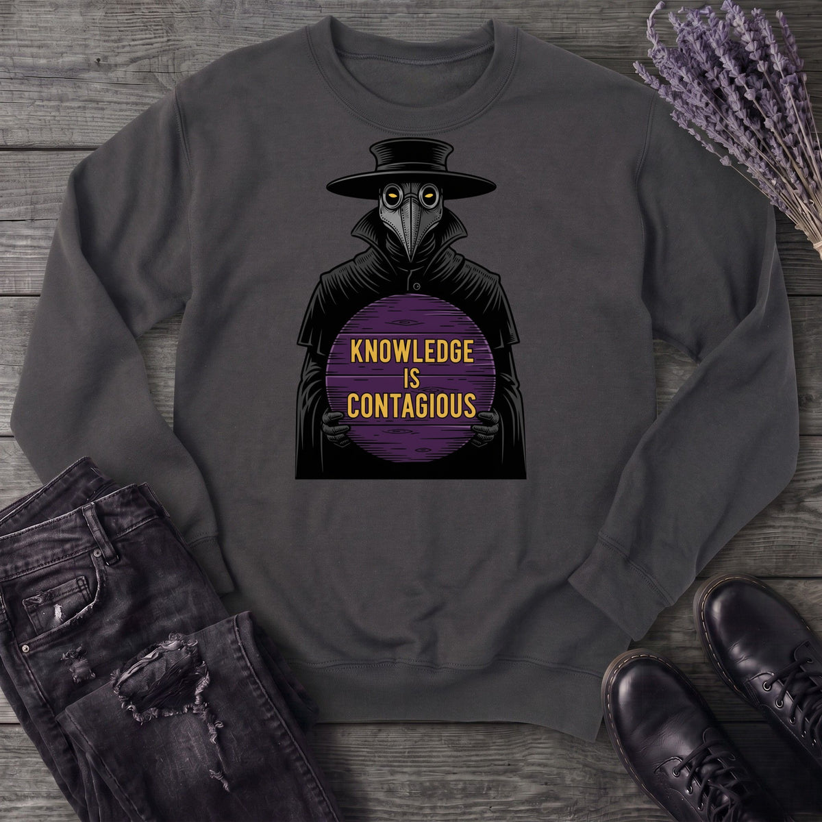 Plague Doctor Knowledge Is Contageous Sweatshirt