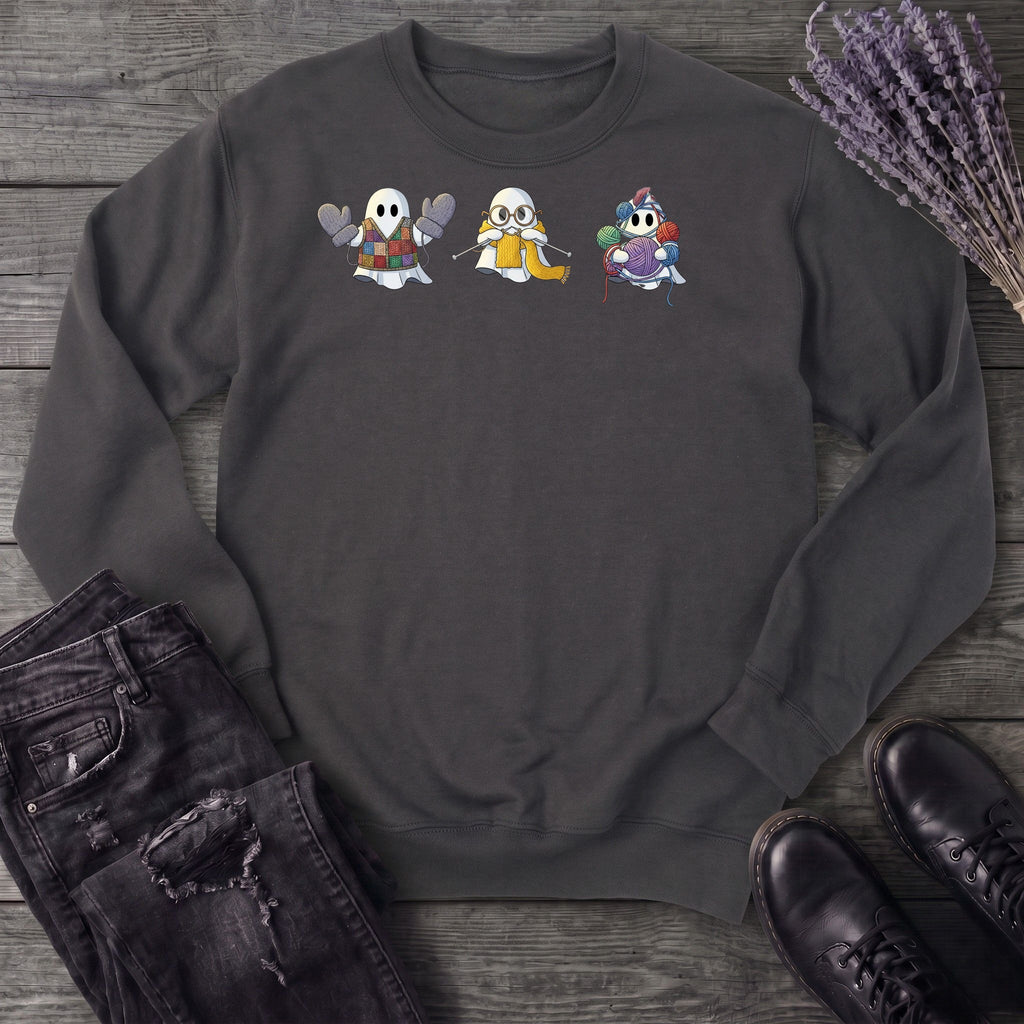 ghost_trio_knitting Sweatshirt