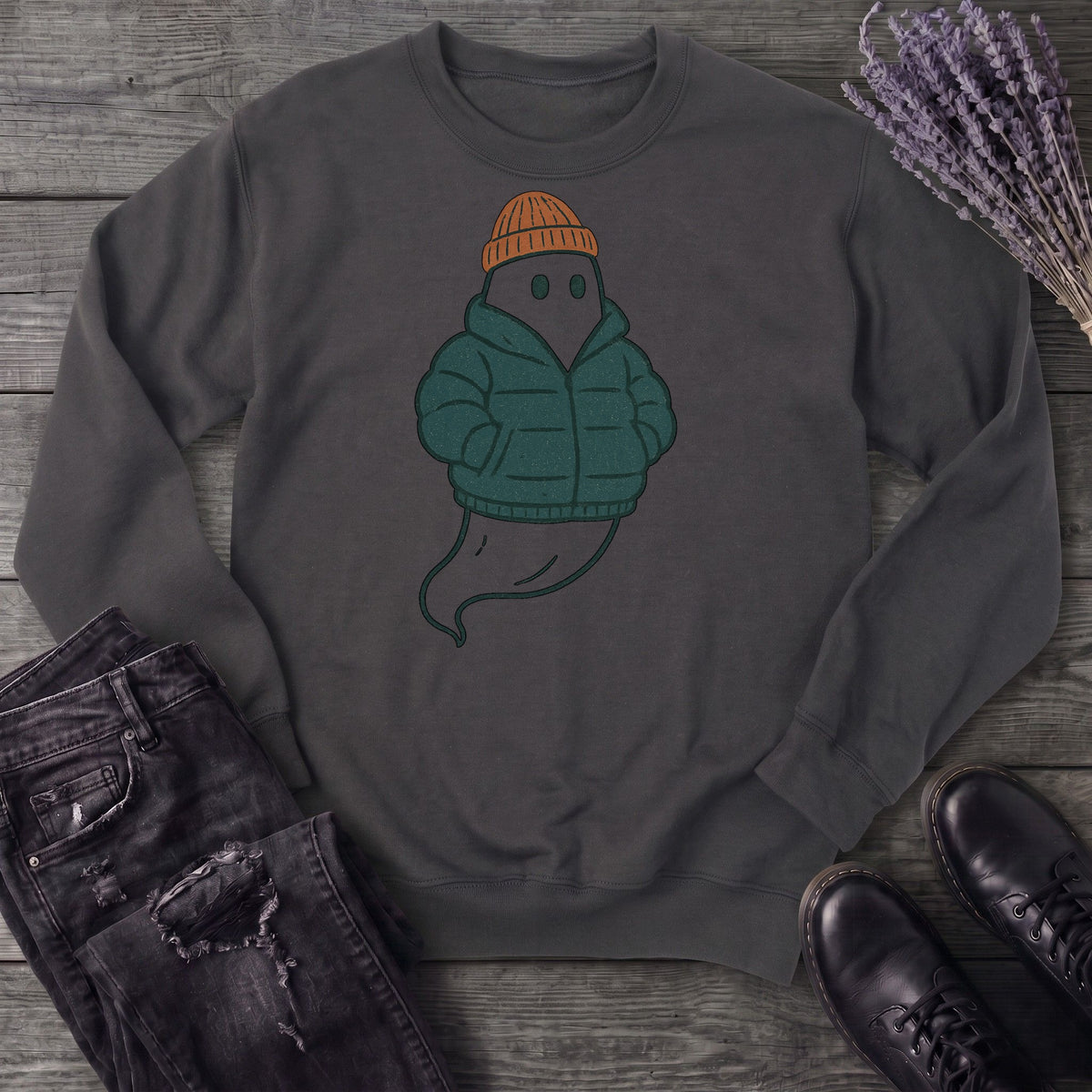 Puffer Coat Ghost Sweatshirt