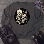 Skeleton Husky Hug Sweatshirt