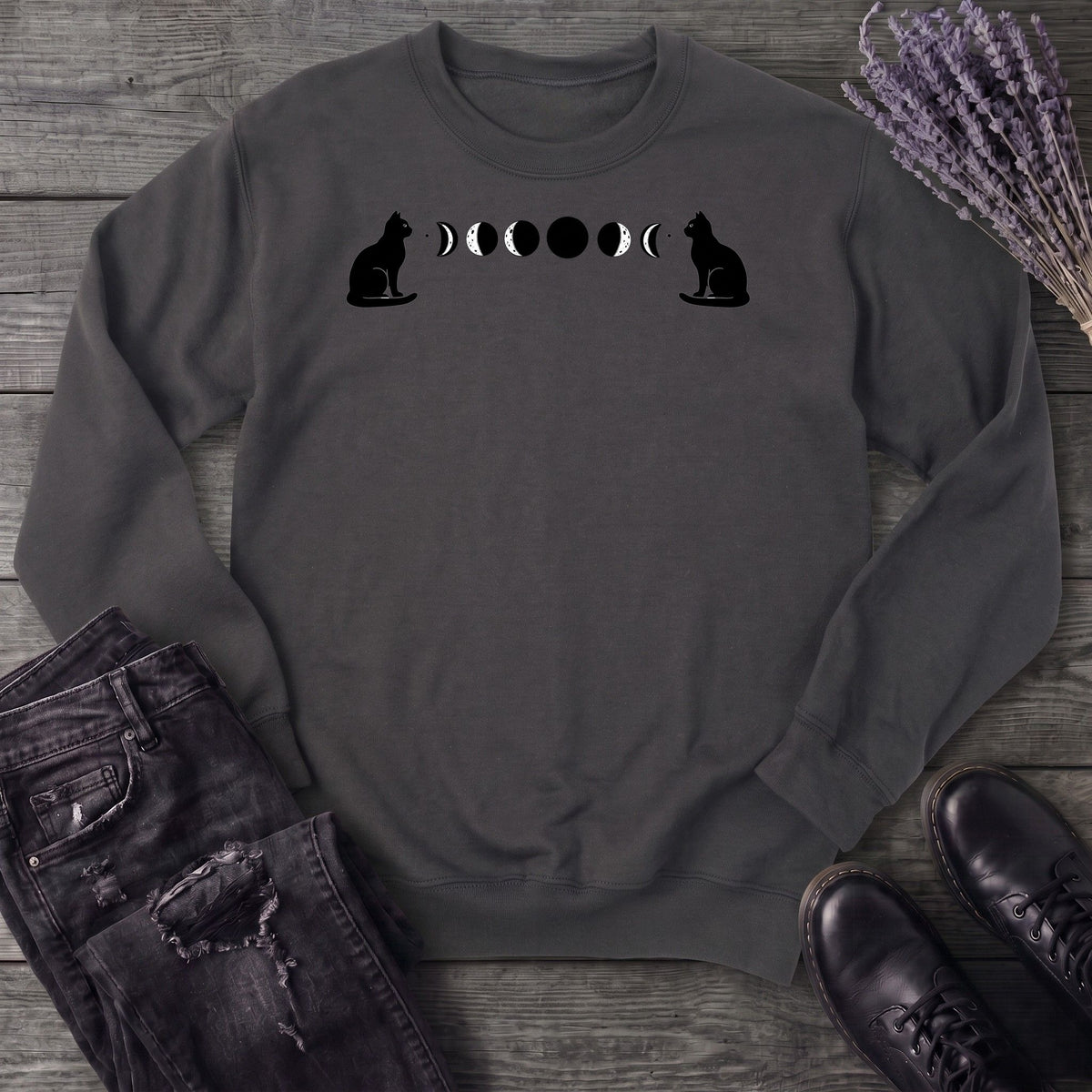 Cat Moon Phases Sweatshirt