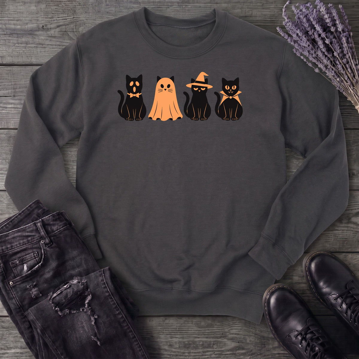 Black Cat Costume Party Sweatshirt