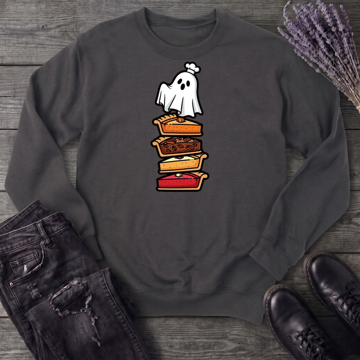 Stacked Pie Ghost Sweatshirt
