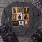 Halloween Stamps Collage Sweatshirt