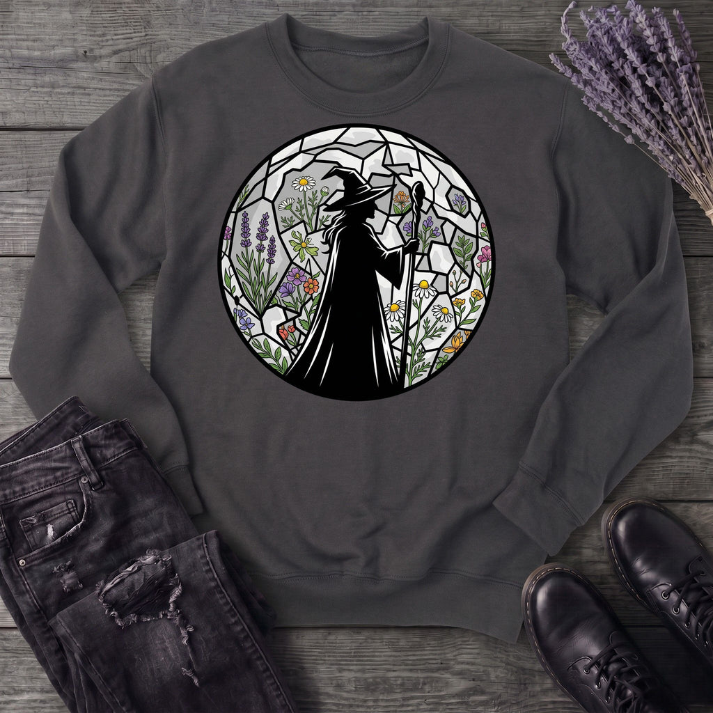 stained glass botanical witch Sweatshirt