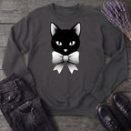Retro Halftone Coquette Black Cat Sweatshirt
