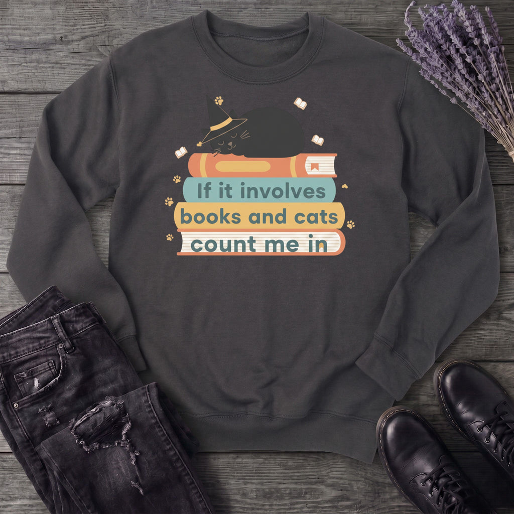books and cats Sweatshirt
