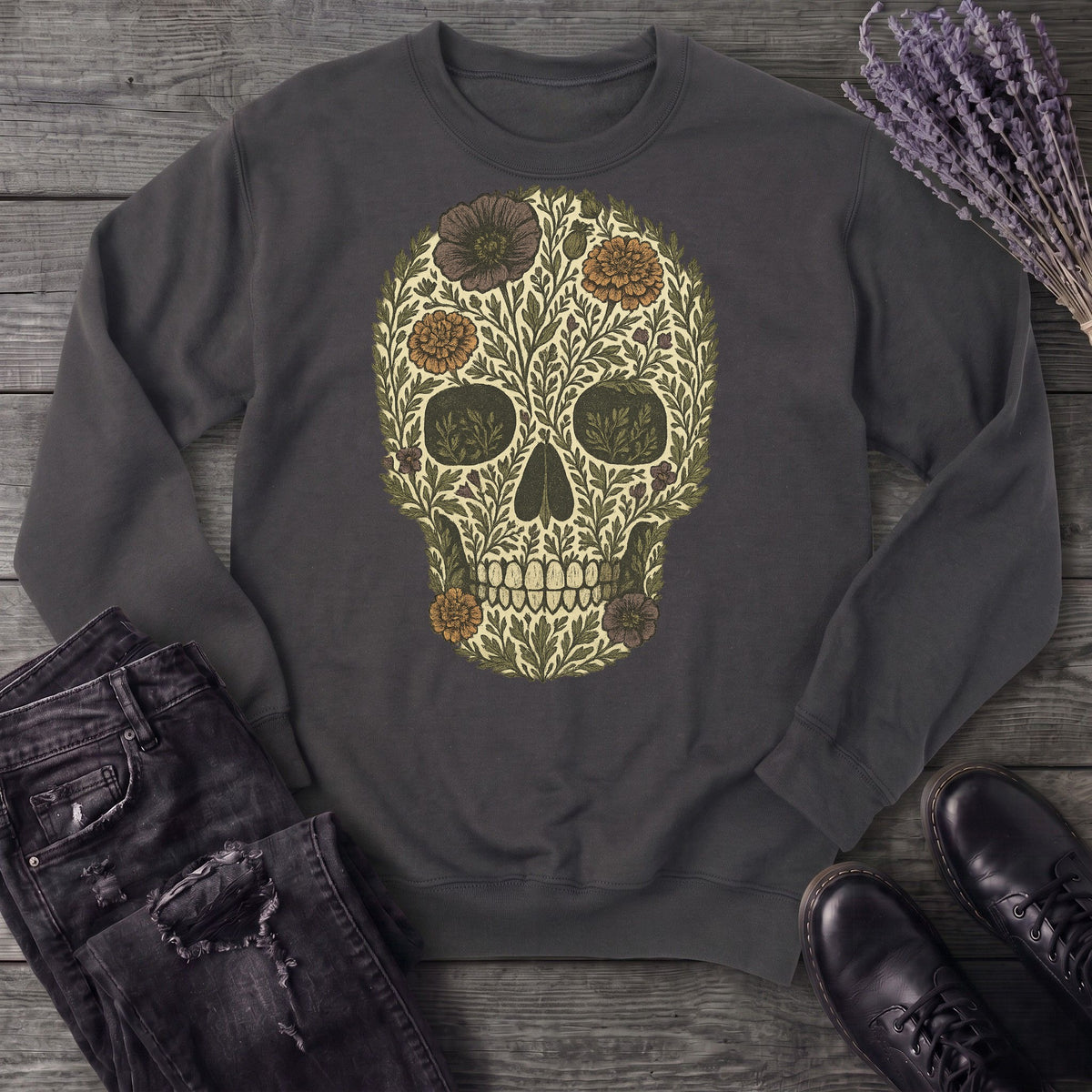 Wildflower Skull Sweatshirt