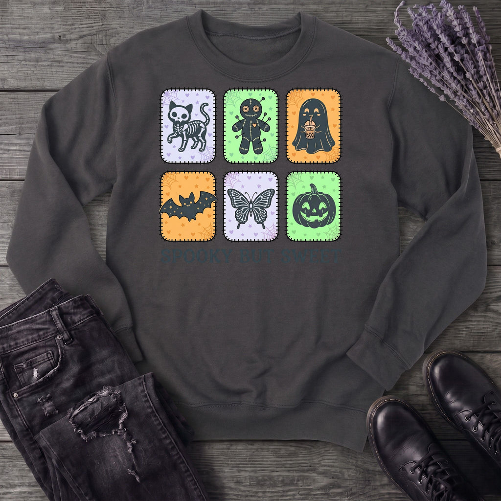 Spooky But Sweet Grid Sweatshirt