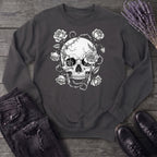 Macabre Floral Skull Sweatshirt