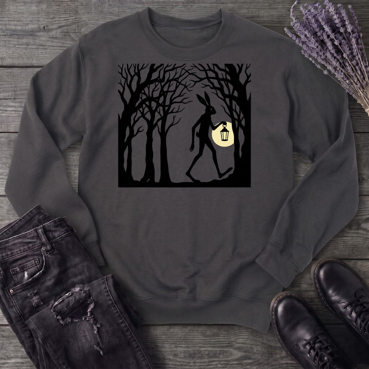 tall rabbit spooky easter Sweatshirt