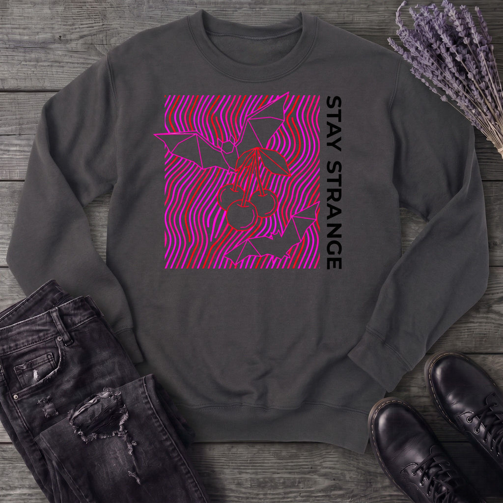 stay strange bats and cherries Sweatshirt