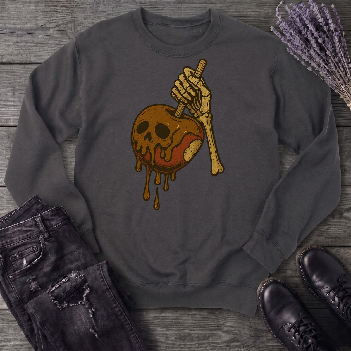 Caramel Apple Skull Sweatshirt