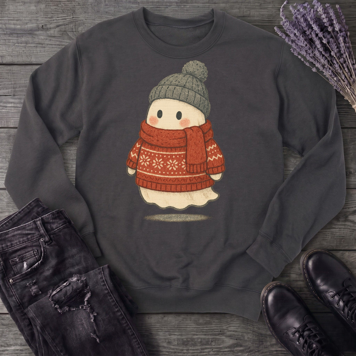 Christmas Sweater Ghost Sweatshirt