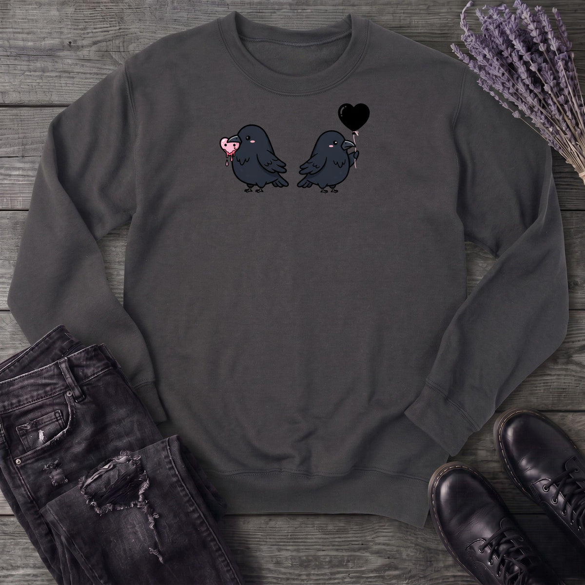 Cute Crow Couple Sweatshirt