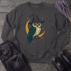 crescent moon witch owl Sweatshirt