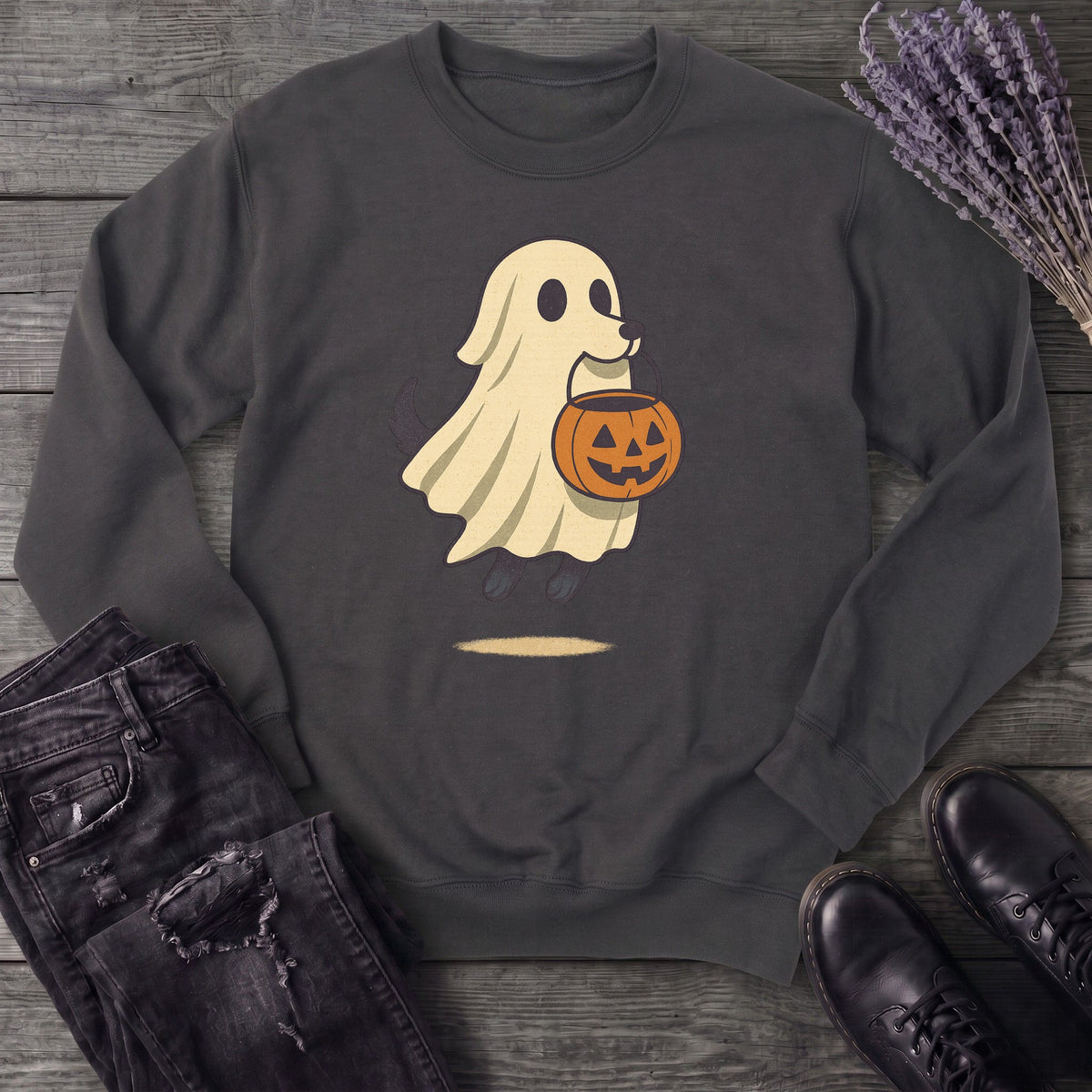 Ghost Dog Trick-Or-Treating Sweatshirt