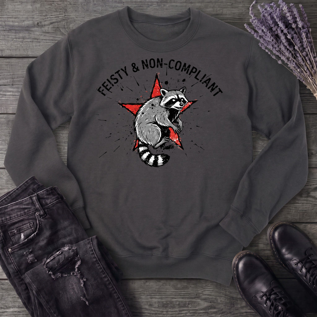 feisty non compliant raccoon Sweatshirt
