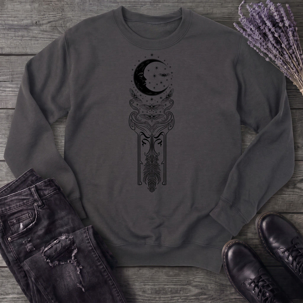 Art Nouveau Crescent Moths Sweatshirt