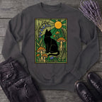 stained glass garden cat Sweatshirt