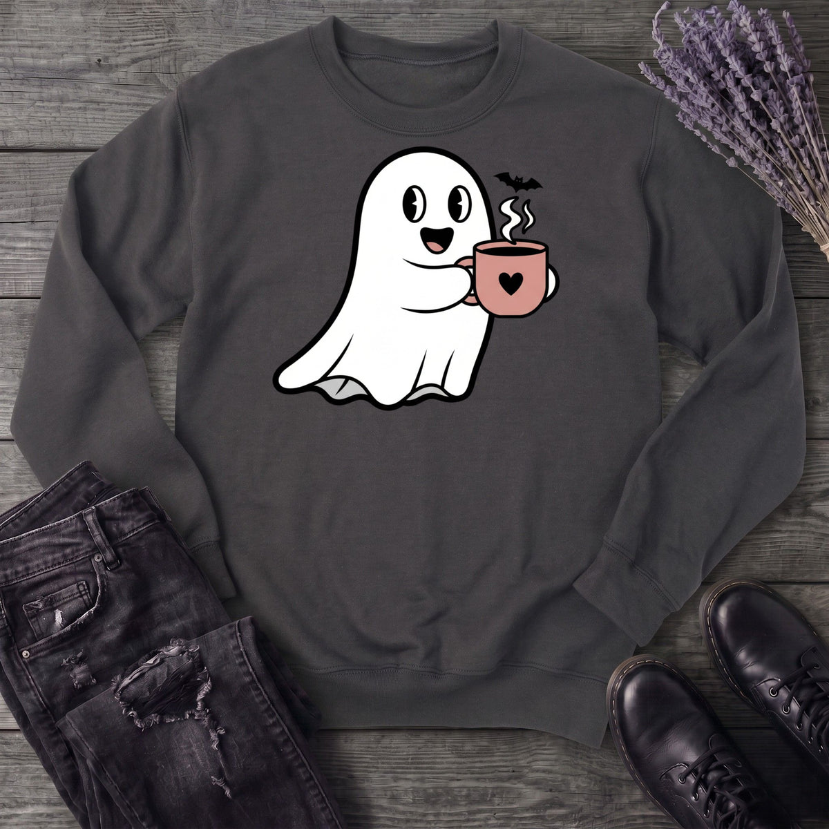 Ghost Heart Coffee Sweatshirt