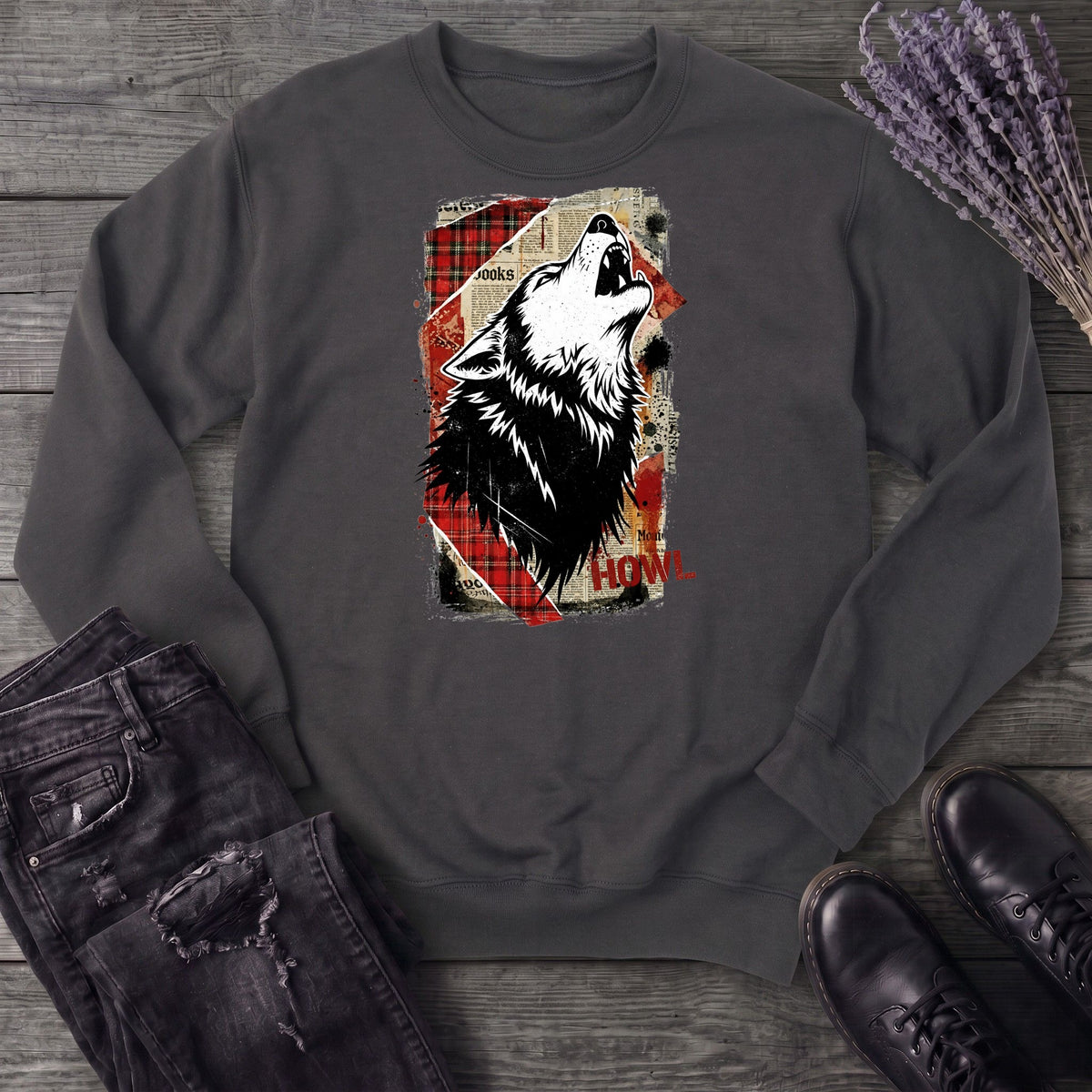 Grunge Howl Collage Sweatshirt