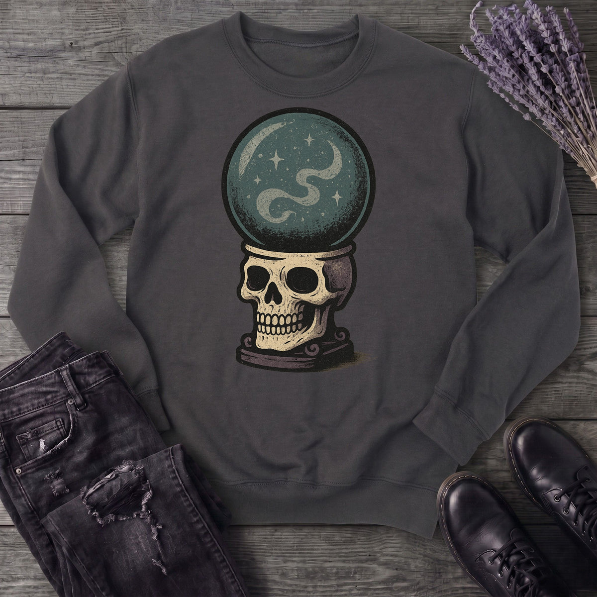 Crystal Ball Skull Sweatshirt
