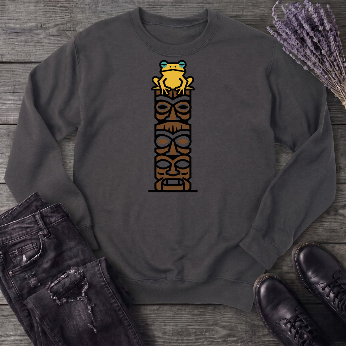 Tiki Tower Frog Sweatshirt