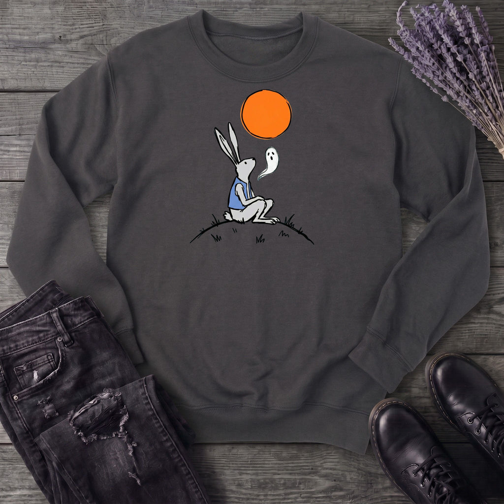 moonlit rabbit and ghost Sweatshirt