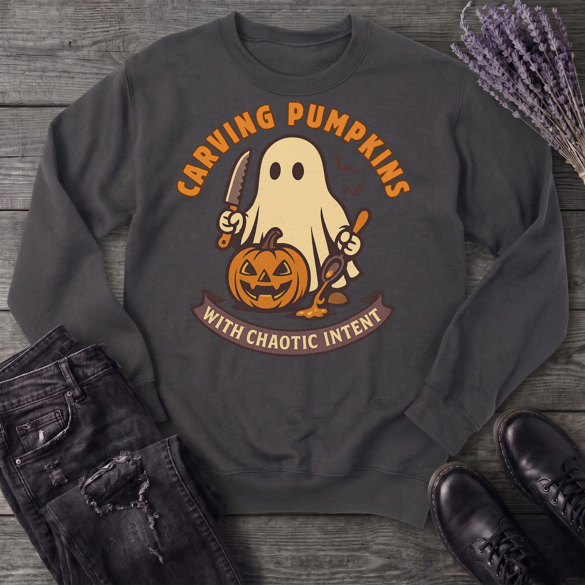 Carving Pumpkins Chaotic Sweatshirt