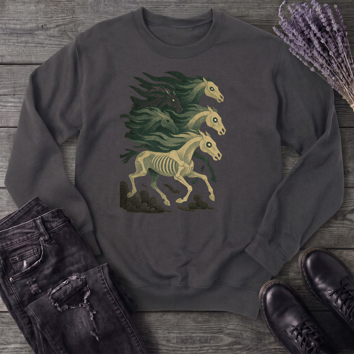 Stampeding Ghost Horses Sweatshirt