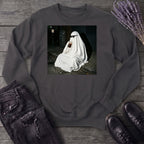 sheet ghost iced coffee curb meme Sweatshirt
