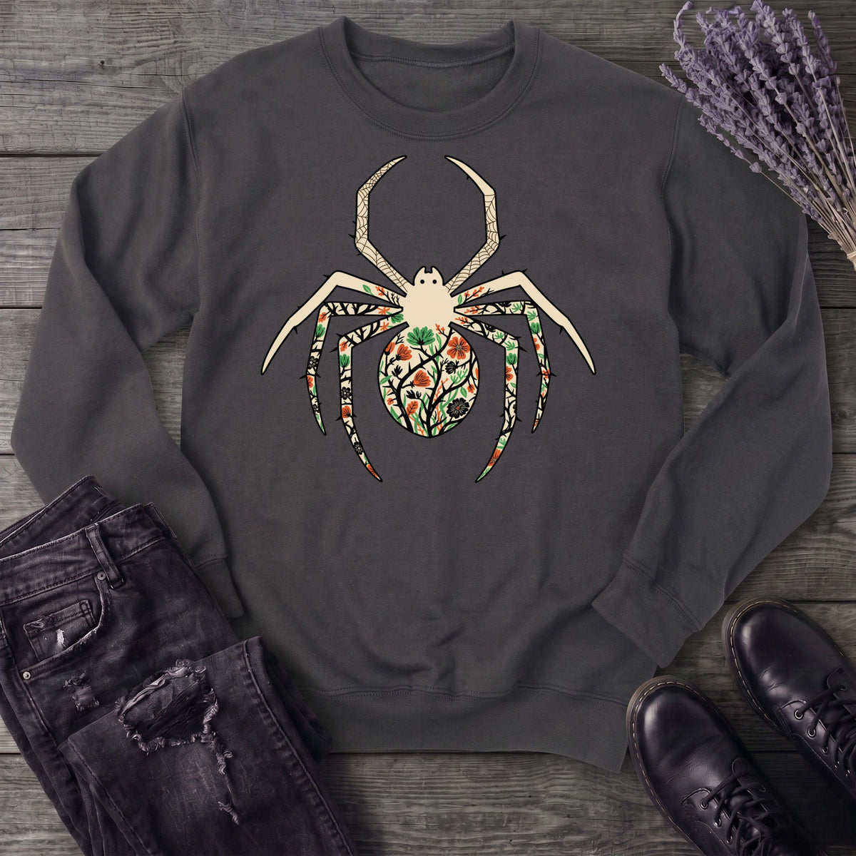boho floral spider Sweatshirt