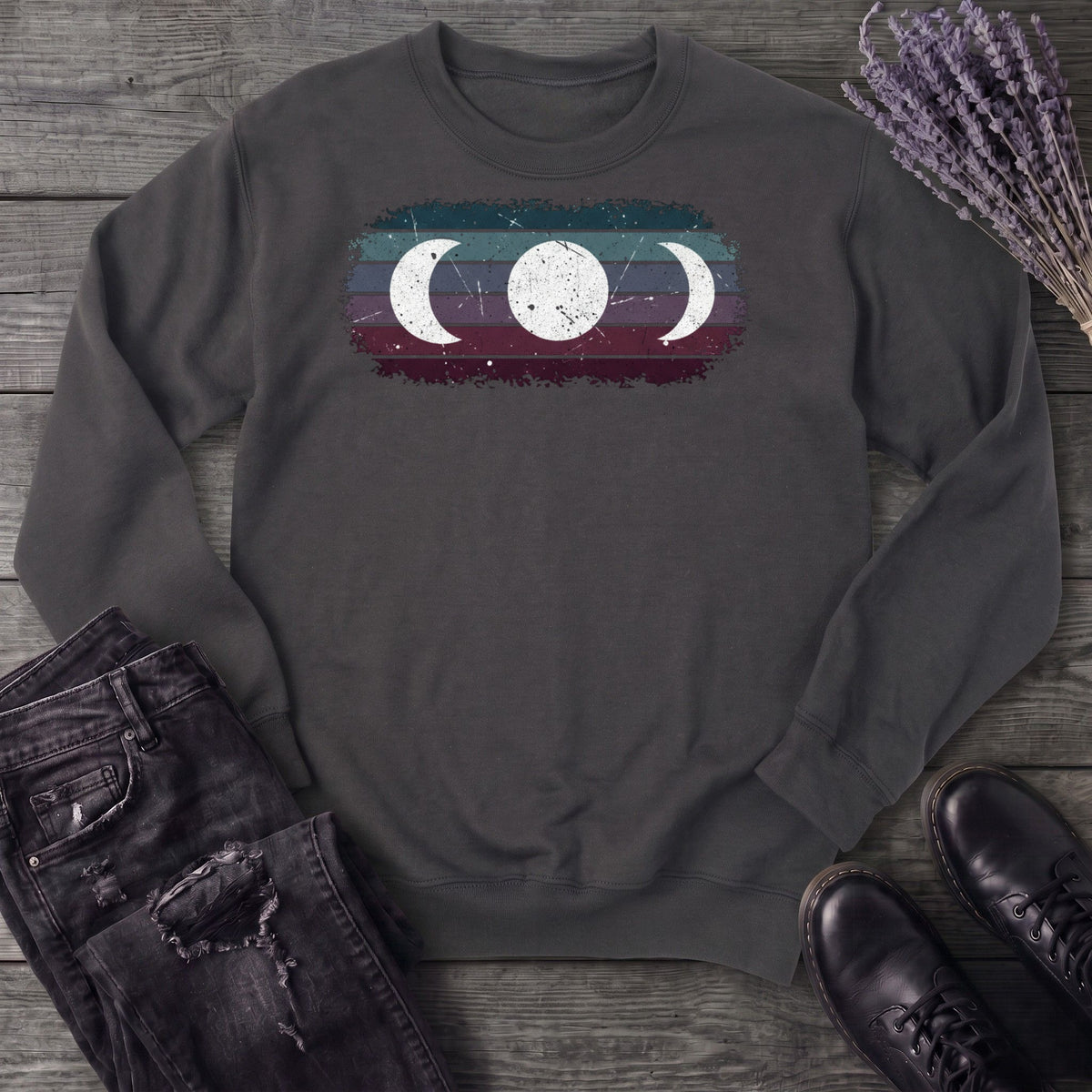 Grunge Moon Phase Trio Sweatshirt