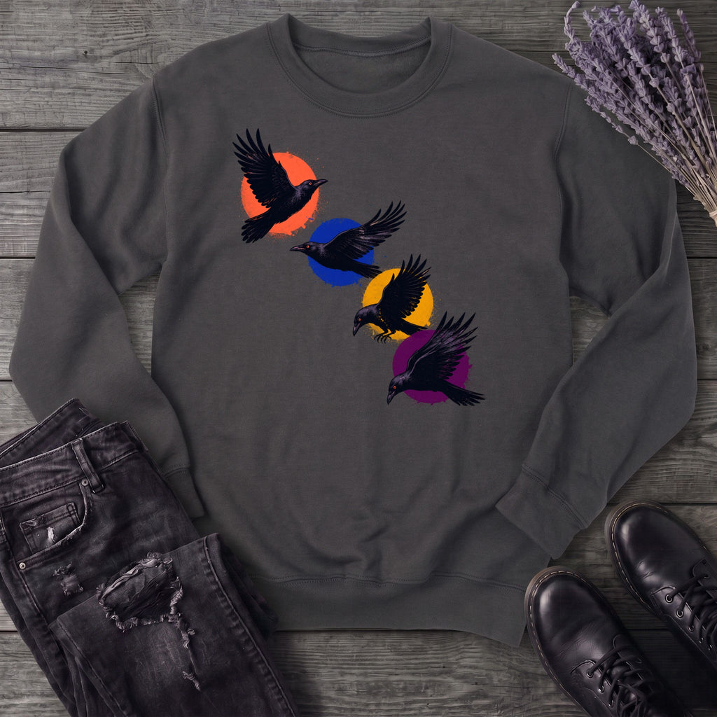 Crows In Flight Sweatshirt