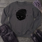 black_cat_beanie Sweatshirt