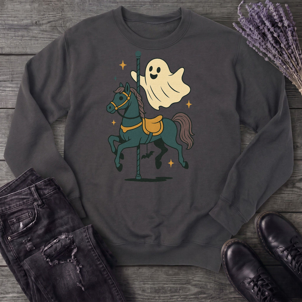 Ghost Carousel Horse Sweatshirt
