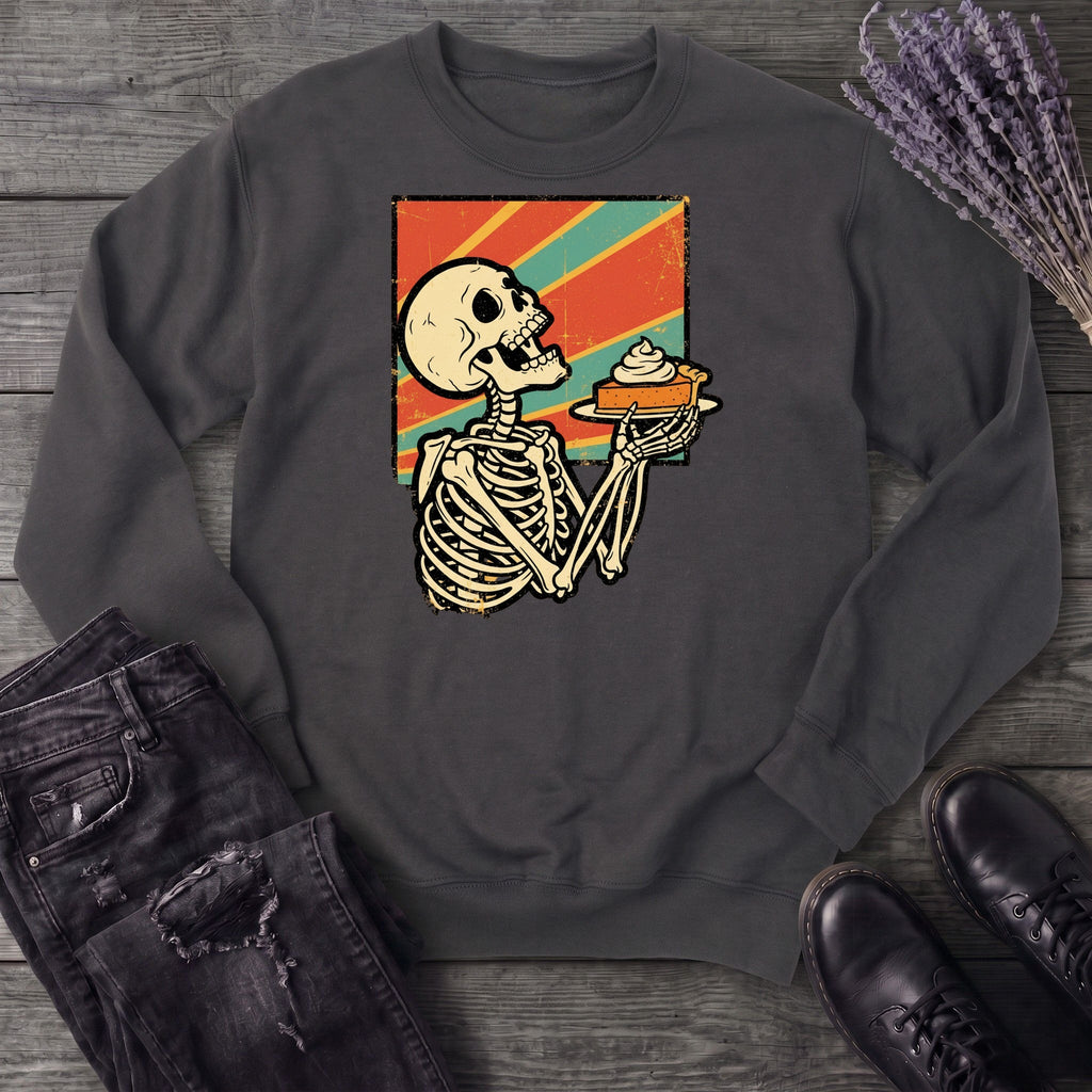 Skeleton Pumpkin Pie Grunge Sweatshirt