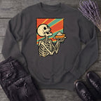 Skeleton Pumpkin Pie Grunge Sweatshirt
