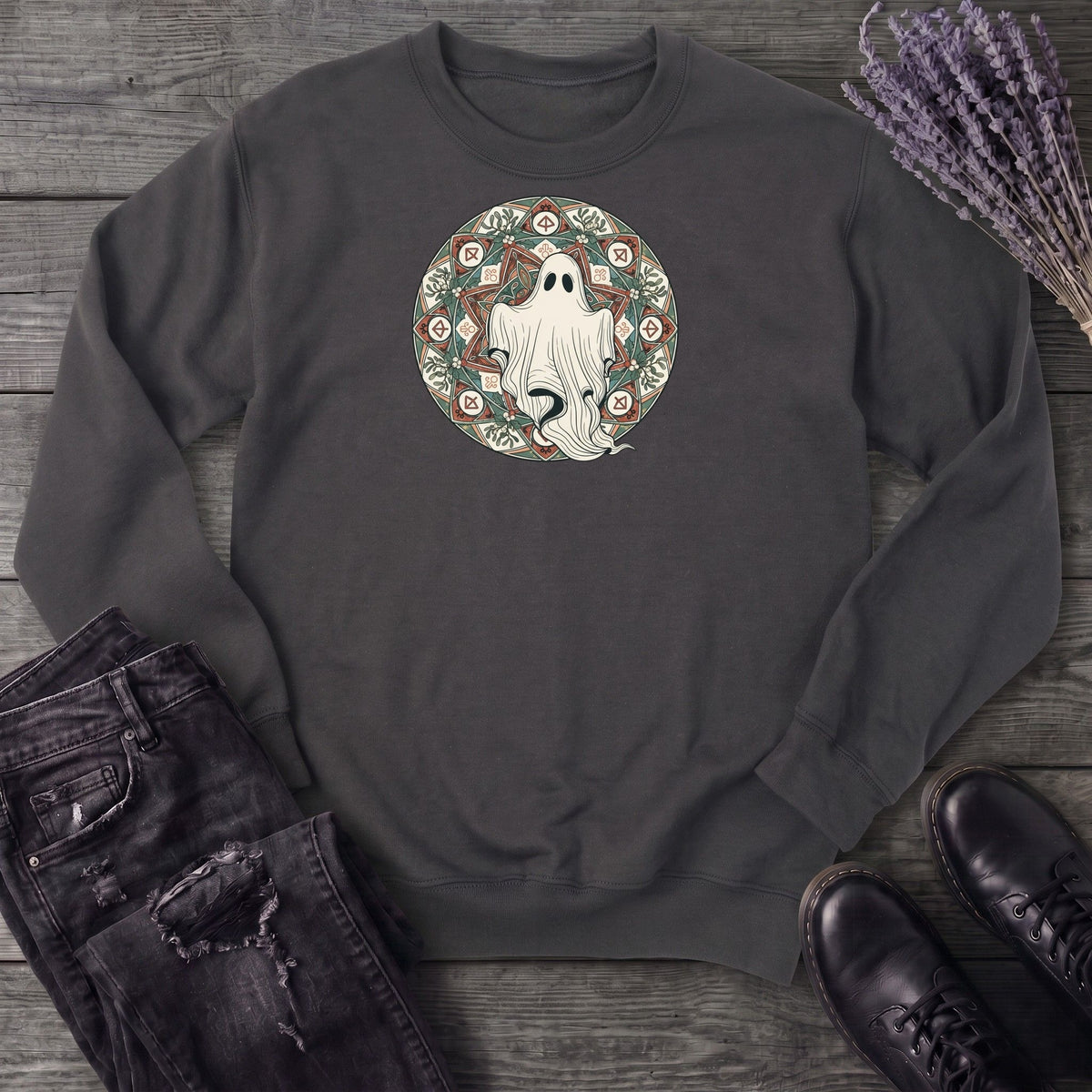 Boho Ghost Mandala Sweatshirt
